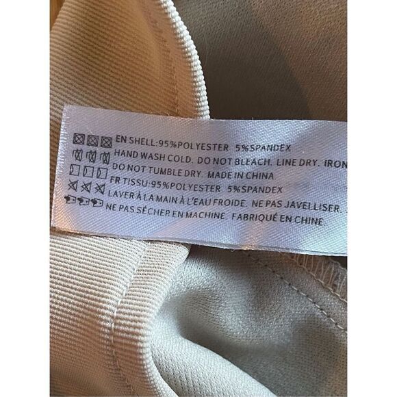 Anthropologie En Saison Cream/Ivory Slim Seamed Slit Hem Pants - Picture 7 of 8